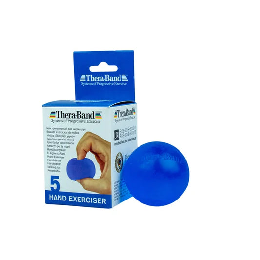 Thera-Band Hand Exerciser - hand strengthener gel ball, blue - hard