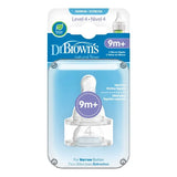 Dr.Browns narrow silicone baby bottle nipple 9m+; Level 4 - 2 pcs
