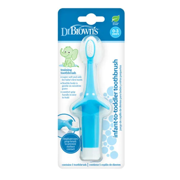 Dr.Browns Training toothbrush Elephant 0-36m blue