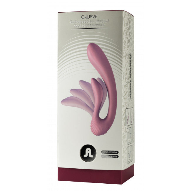 Adrien Lastic G-wave Rechargeable U-Shaped Dual Rabbit Vibrator Pink