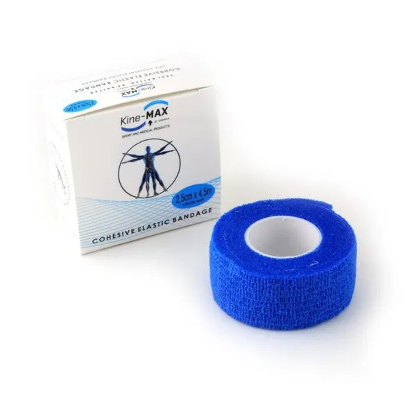 KineMAX Cohesive 2.5 cm x 4.5 m elastic self-fixing bandage 1 pc Blue