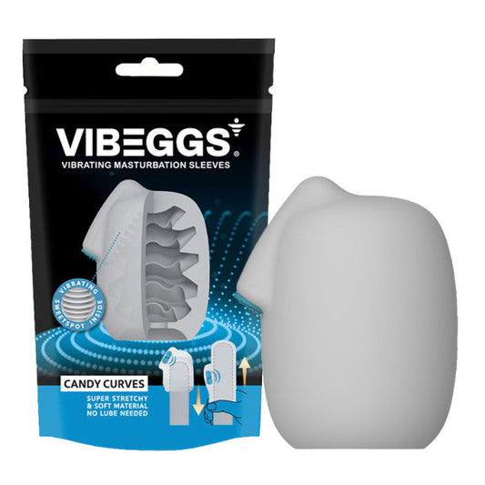 VibEggs Candy Curves Vibrating Masturbation Sleeve White