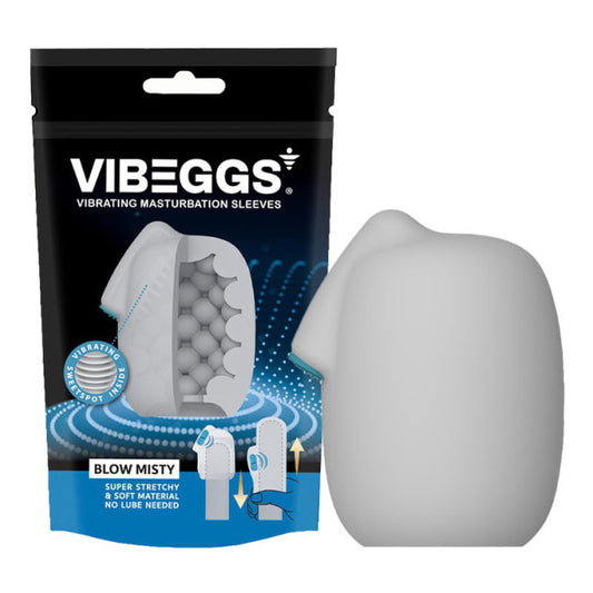 VibEggs Blow Misty Vibrating Masturbation Sleeve White