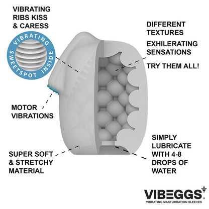 VibEggs Blow Misty Vibrating Masturbation Sleeve White