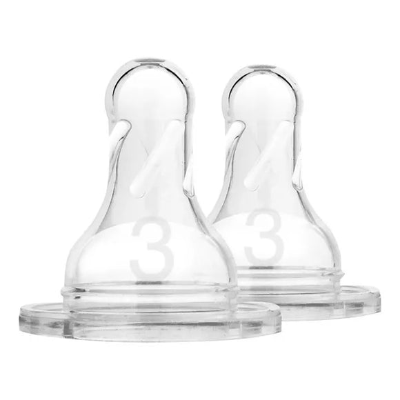 Dr.Browns narrow silicone baby bottle nipple 6m+; Level 3 - 2 pcs