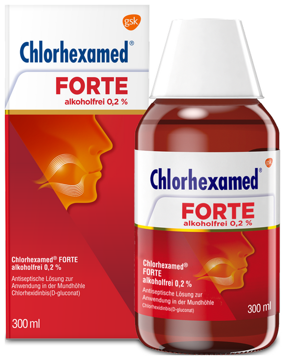 Chlorhexamed Forte alcohol-free 0.2% active mouth and throat antiseptic 300 ml