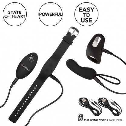CalExotics Silicone Remote Foreplay Set Black