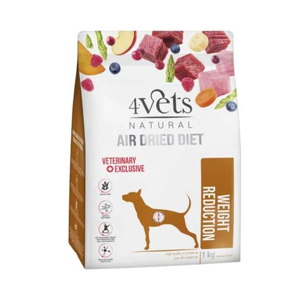 4vets AIR DRIED NATURAL VETERINARY EXCLUSIVE WEIGHT REDUCTION 1kg dried dog food
