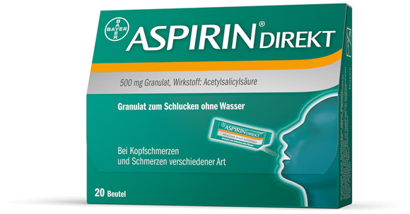 Aspirin Direct 500 mg granules 20 sachets