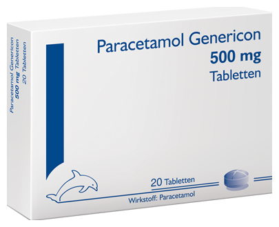 Paracetamol Genericon 500 mg 20 tablets