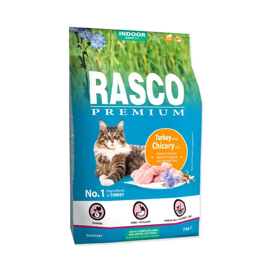 Rasco Premium Indoor Cat Food Turkey with chicory root granules 2 kg