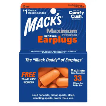 MACKS Maximum Protection earplugs 10 pairs