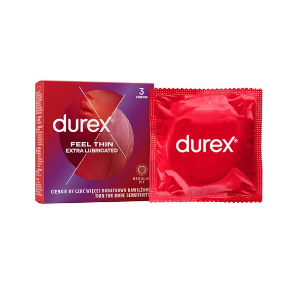 Durex Feel Thin Extra Lubricated condoms 3 pcs