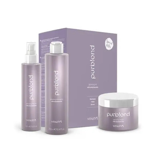 Vitality's Purblond Glowing Kit with Phytokeratin Hair set