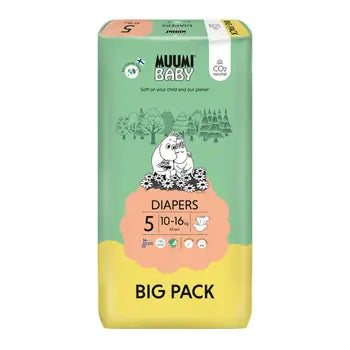 Muumi Baby 5 Maxi+ 10-16 kg Eco diapers 66 pcs