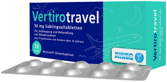 Vertirotravel 50 mg - 10 sublingual tablets