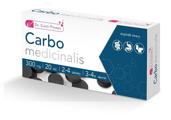 Dr.Candy Pharma Carbo medicinalis 300 mg 20 tablets