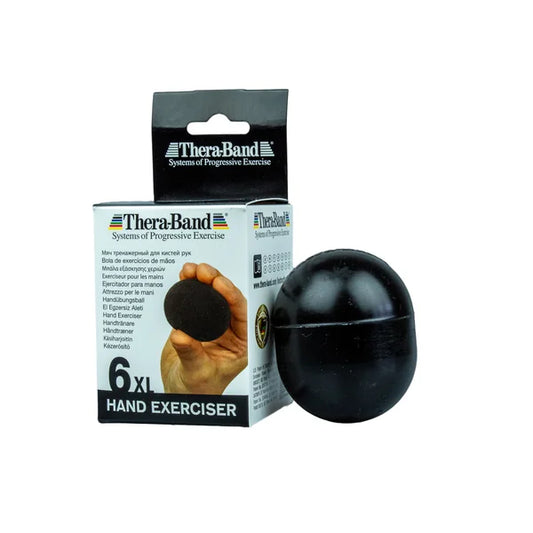 Thera-Band Hand Exerciser XL - hand strengthener gel egg very hard Black