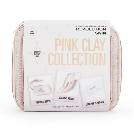 Revolution Skincare Pink Clay Collection Set skin care set 3 pcs