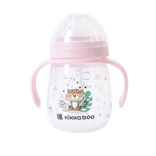 KikkaBoo Cup with silicone sippy cup 6m+ pink 240 ml
