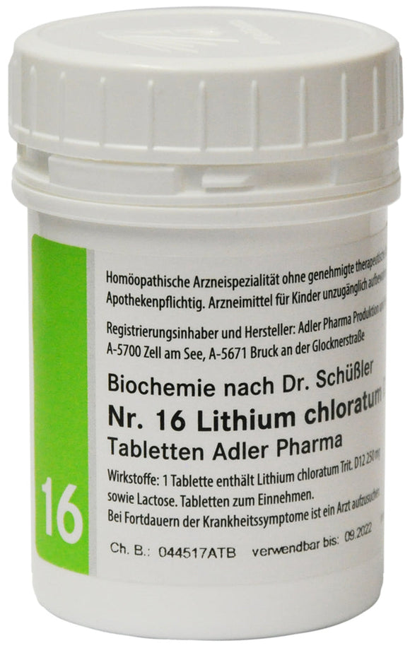 Adler Schuessler Salt No.16 Lithium chlorate D12, 500 g