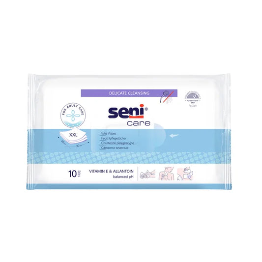 Seni care Wet wipes with vitamin E and allantoin 10 pcs