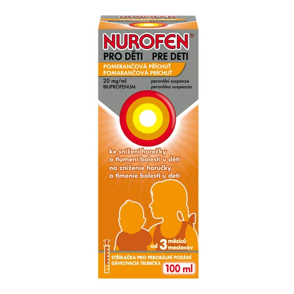 Nurofen for kids 20 mg/ml orange suspension 100 ml