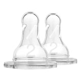 Dr.Browns narrow silicone baby bottle nipple 3m+; Level 2 - 2 pcs