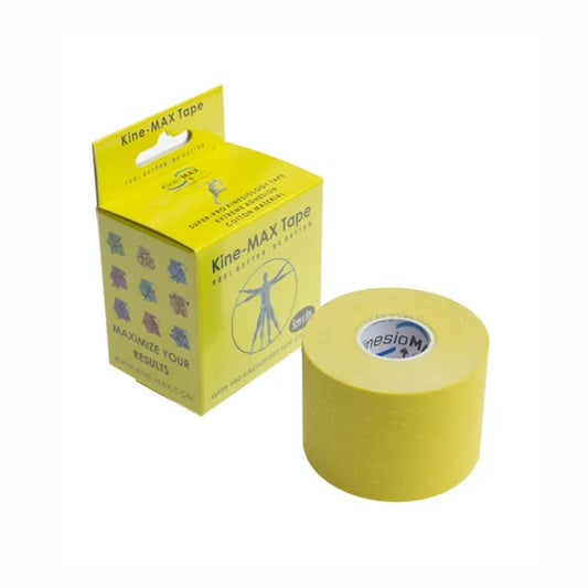 KineMAX SuperPro Cotton 5 cm x 5 m kinesiological tape 1 pc yellow