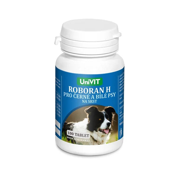 UniVIT Roboran H for the coat of black and white dogs 100 tablets