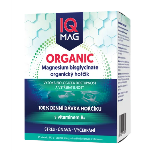 IQ Mag ORGANIC Magnesium 375 mg + vitamin B6 - 90 capsules