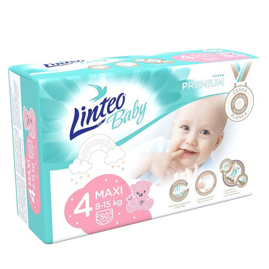 LINTEO BABY PREMIUM MAXI Baby diapers 8-15kg - 50 pcs