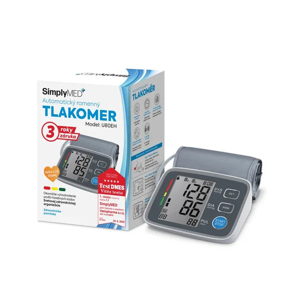 SimplyMed Arm Digital Blood Pressure Monitor with 220V Adapter U80EH