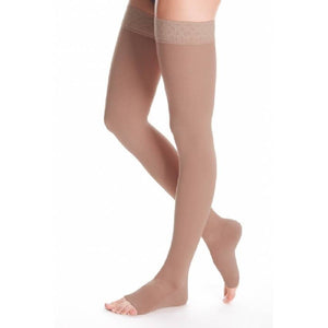 MAXIS BRILLANT compression thigh stockings with hem without toe size 6N