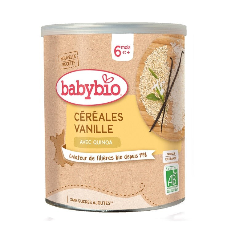 BABYBIO non-dairy cereal porridge vanilla 6m+; 220g