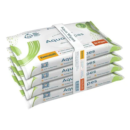 Aqua Wipes 100% biodegradable wipes 99% water 224 pcs