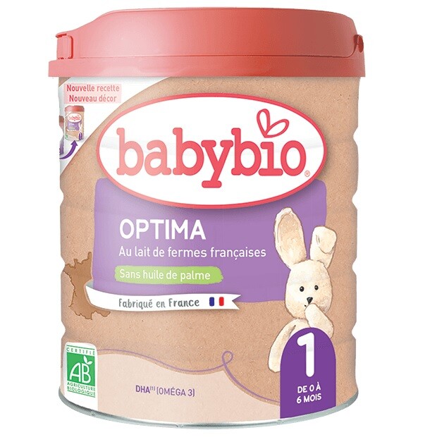 BABYBIO Optima 1 organic infant formula with probiotics and prebiotics 800 g