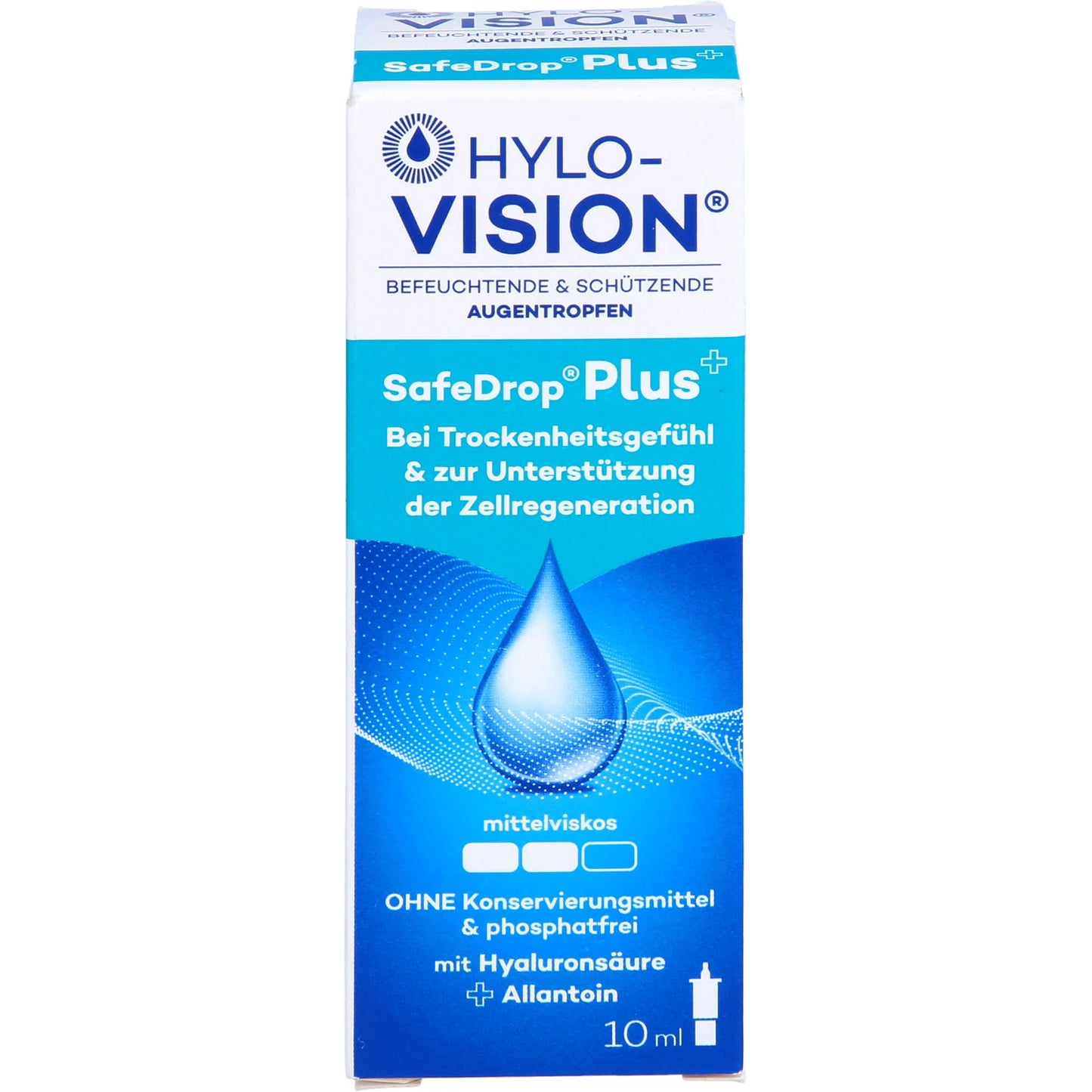 HYLO-VISION SafeDrop Plus moisturizing & protective eye drops, 10 ml