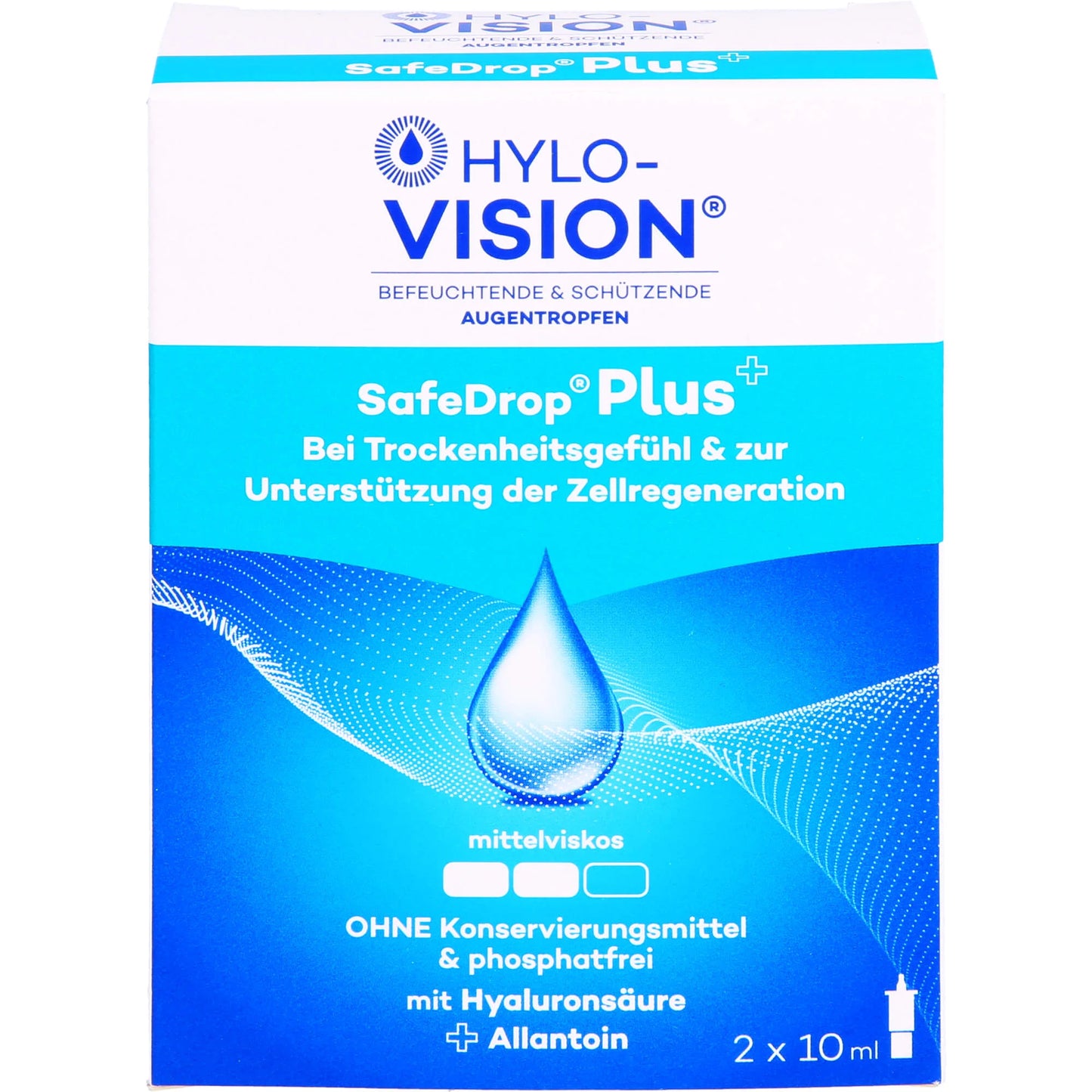 HYLO-VISION SafeDrop Plus moisturizing & protective eye drops, 20 ml
