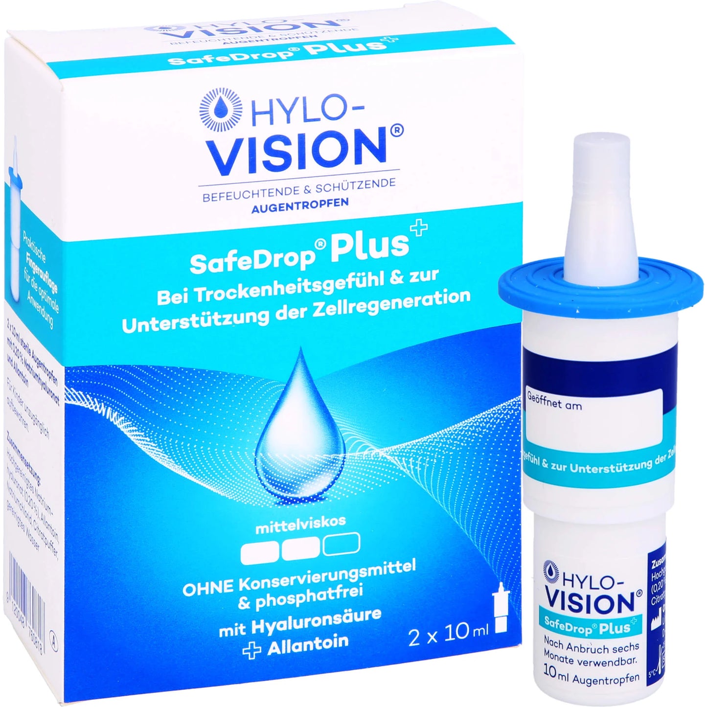 HYLO-VISION SafeDrop Plus moisturizing & protective eye drops, 20 ml