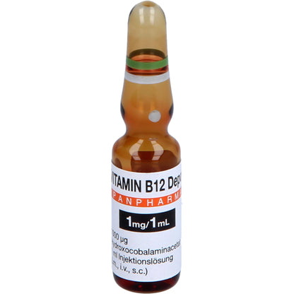 Panpharma Vitamin B12 Depot 1000 µg/ml Injection Solution, 10 ampoules
