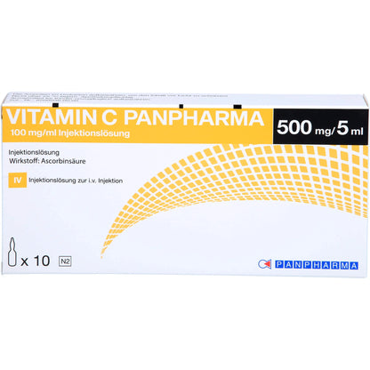 Vitamin C Panpharma 100 mg/ml solution for injection, 10 ampoules