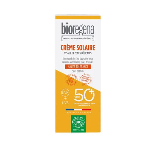 Bioregena Organic sunscreen balm for sensitive areas SPF50+; 40 ml