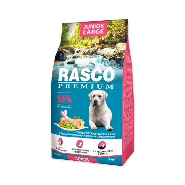 Rasco Premium Junior Large Chicken with rice granules 3 kg