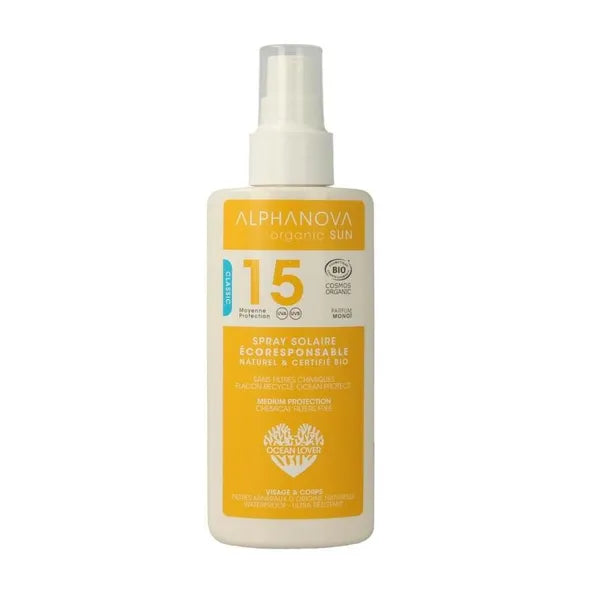 Alphanova SUN BIO Sunscreen spray SPF15 - 125 g