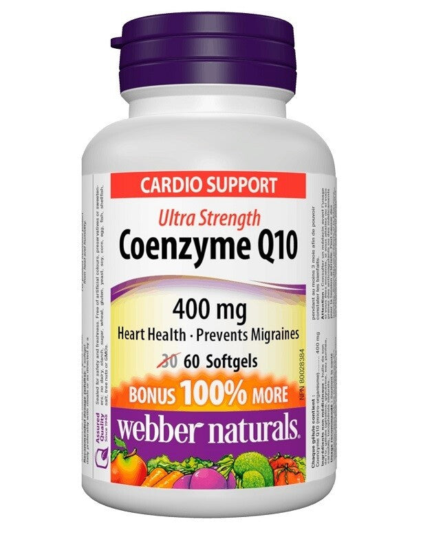 Webber Naturals Coenzyme Q10 400mg 60 softgels