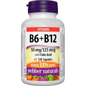 Webber Naturals B6+B12s folic acid 120 capsules