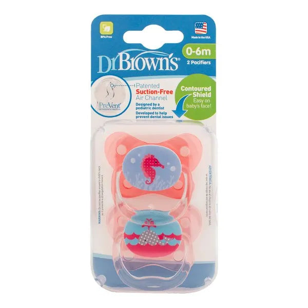 Dr.Browns PreVent Orthodontic pacifier 0-6m 2 pcs