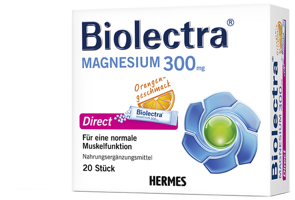 Biolectra Magnesium Direct, Orange flavor 300 mg 20 sachets