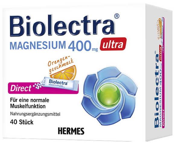 Biolectra Magnesium 400 mg ultra Direct Orange 40 sachets